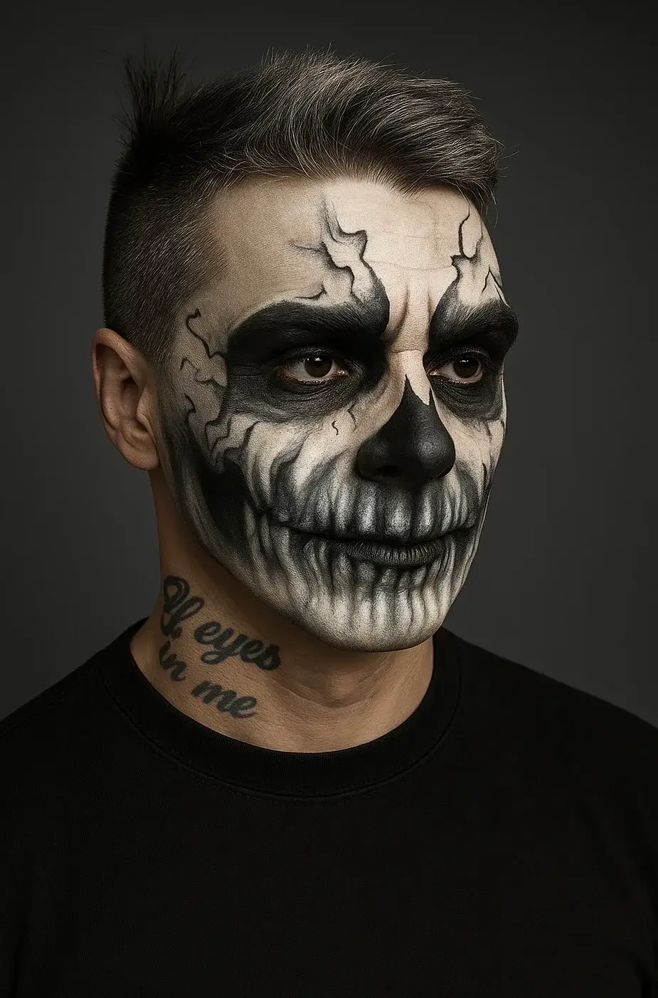 Vorführung von kreativem Halloween- und Spezialeffekt-Make-up 7.